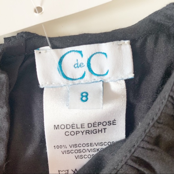 C de C New Viscose Black Beaded Peter Pan Collar Top NWT - Picture 12 of 15